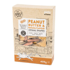 Bánh thưởng cho chó Deli Bakery Peanut Butter and Banana Flavour Animal Shapes
