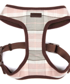 Đai ngực cho chó Barbour Tartan Pink