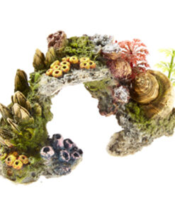 Đồ trang trí bể cá Classic Coral Stone with Plants Polyresin Aquarium Ornament