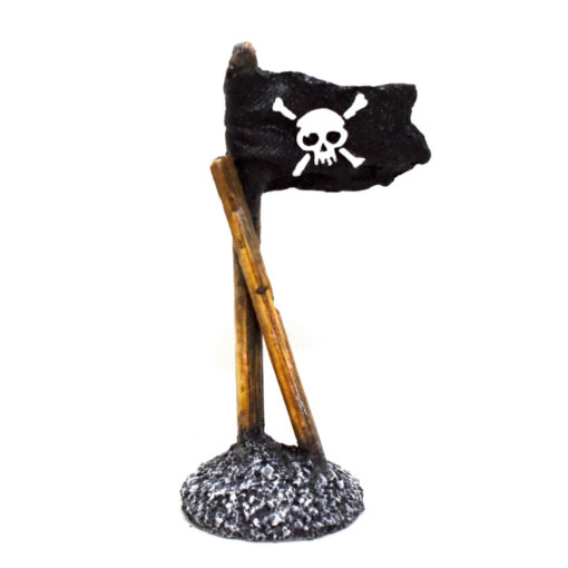 Đồ trang trí bể cá Classic Pirate Flag with Skull Aquarium Ornament