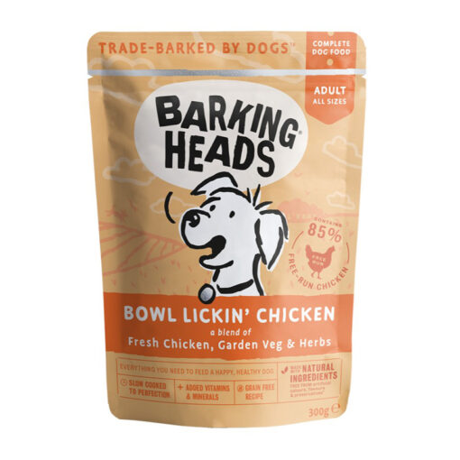 Pate cho chó Barking Heads Bowl Lickin' Chicken Wet Pouch