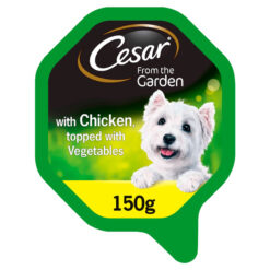 Pate cho chó Cesar Garden Selection Adult Dog Food Tray with Chicken and Vegetable