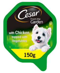 Pate cho chó Cesar Garden Selection Adult Dog Food Tray with Chicken and Vegetable