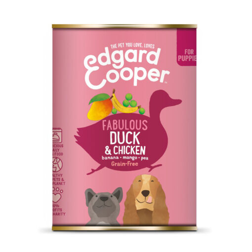Pate cho chó con Edgard Cooper Grain Free Duck and Chicken Wet Puppy