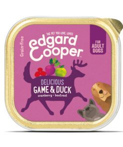 Pate cho chó Edgard Cooper Game and Duck with Cranberry and Beetroot