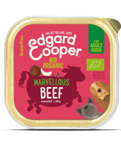 Pate cho chó Edgard Cooper Organic Beef with Coconut and Chia