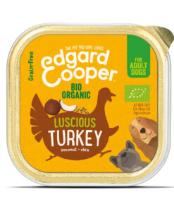 Pate cho chó Edgard Cooper Organic Turkey with Coconut and Chia