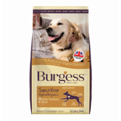 Thức ăn cho chó Burgess Sensitive Complete Adult Dog Turkey and Rice