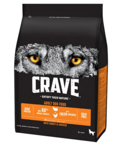 Thức ăn cho chó Crave Complete Dry Adult Dog Food with Turkey and Chicken