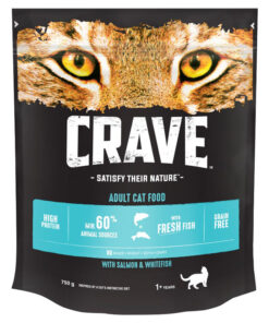 Thức ăn cho mèo Crave Complete Dry Adult Cat Food with Salmon and Fresh Whitefish
