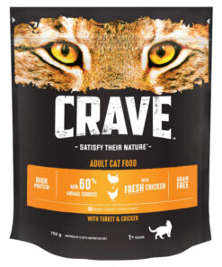 Thức ăn cho mèo Crave Complete Dry Adult Cat Food with Turkey and Chicken