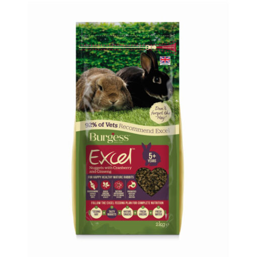 Thức ăn cho thỏ Burgess Excel Tasty Nuggets Mature Rabbit Food with Cranberry and Ginseng