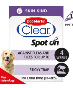 Thuốc trị ve rận cho chó Bob Martin Clear Flea and Tick Skin Kind Spot-on for Medium and Large Dogs