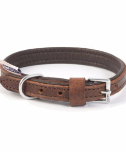 Vòng cổ cho chó Ancol Leather Dog Collar Chestnut