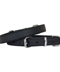 Vòng cổ cho chó Earthbound Soft Country Leather Black Dog Collar
