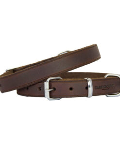 Vòng cổ cho chó Earthbound Soft Country Leather Brown Dog Collar