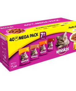 Thức ăn cho mèo Whiskas 7+ Senior Cat Food Pouches Poultry Selection in Jelly